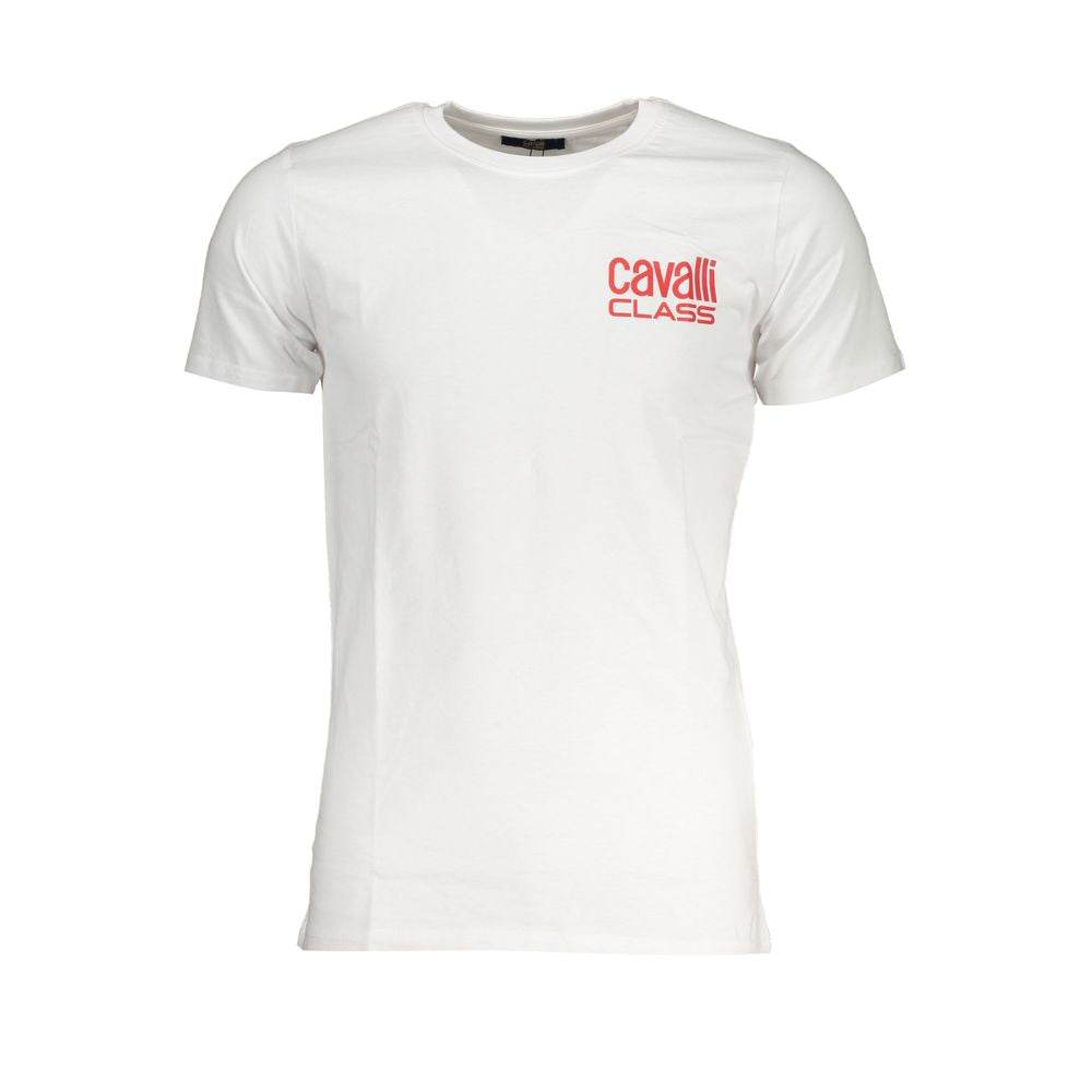 Cavalli Class White Cotton T-Shirt - Hilstor
