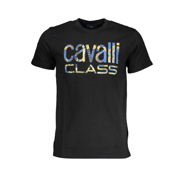 Cavalli Class Black Cotton T-Shirt - Hilstor