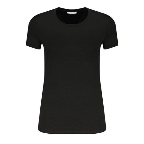 Patrizia Pepe Black Organic Cotton Women T-Shirt - Hilstor