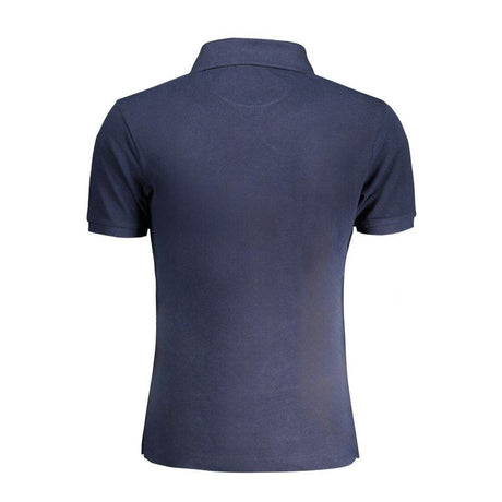 La Martina Blue Cotton Polo Shirt - Hilstor
