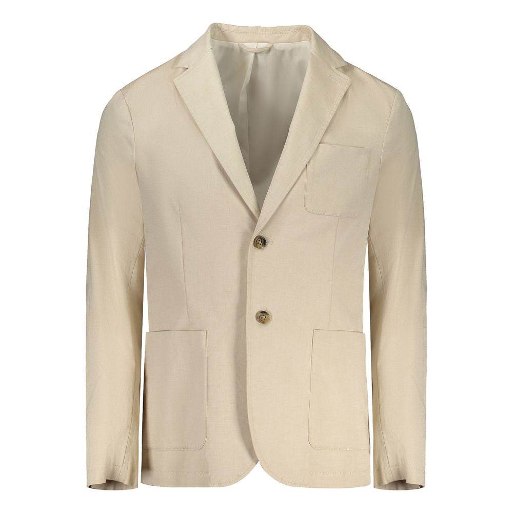 Guess Jeans Beige Cotton Men Jacket - Hilstor