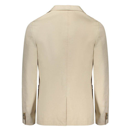 Guess Jeans Beige Cotton Men Jacket - Hilstor