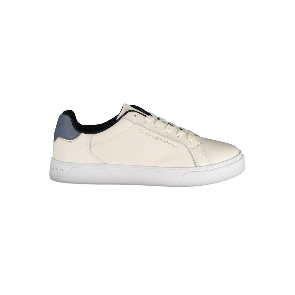 Tommy Hilfiger Beige Leather Women Sneaker - Hilstor