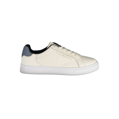 Tommy Hilfiger Beige Leather Women Sneaker - Hilstor