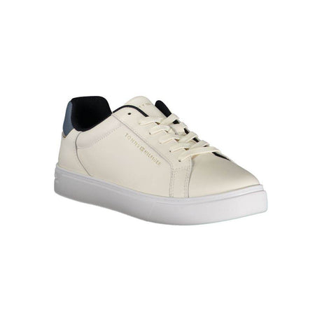 Tommy Hilfiger Beige Leather Women Sneaker - Hilstor