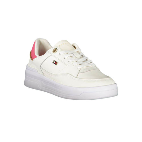 Tommy Hilfiger White Polyethylene Women Sneaker - Hilstor