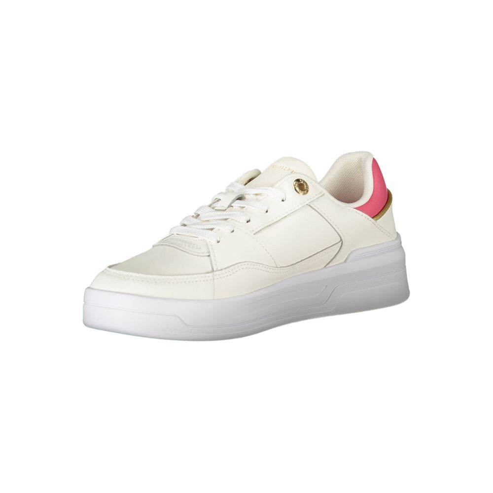Tommy Hilfiger White Polyethylene Women Sneaker - Hilstor