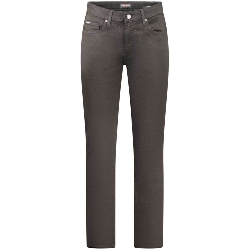 Guess Jeans Black Cotton Men Slim Jean - Hilstor