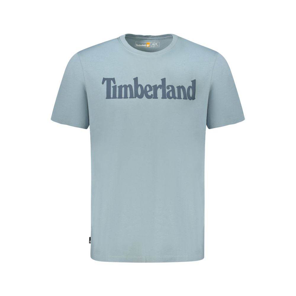 Timberland Light Blue Organic Cotton Men T-Shirt - Hilstor