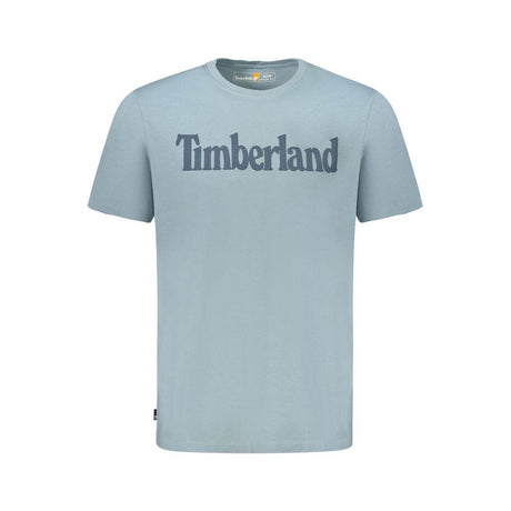 Timberland Light Blue Organic Cotton Men T-Shirt - Hilstor