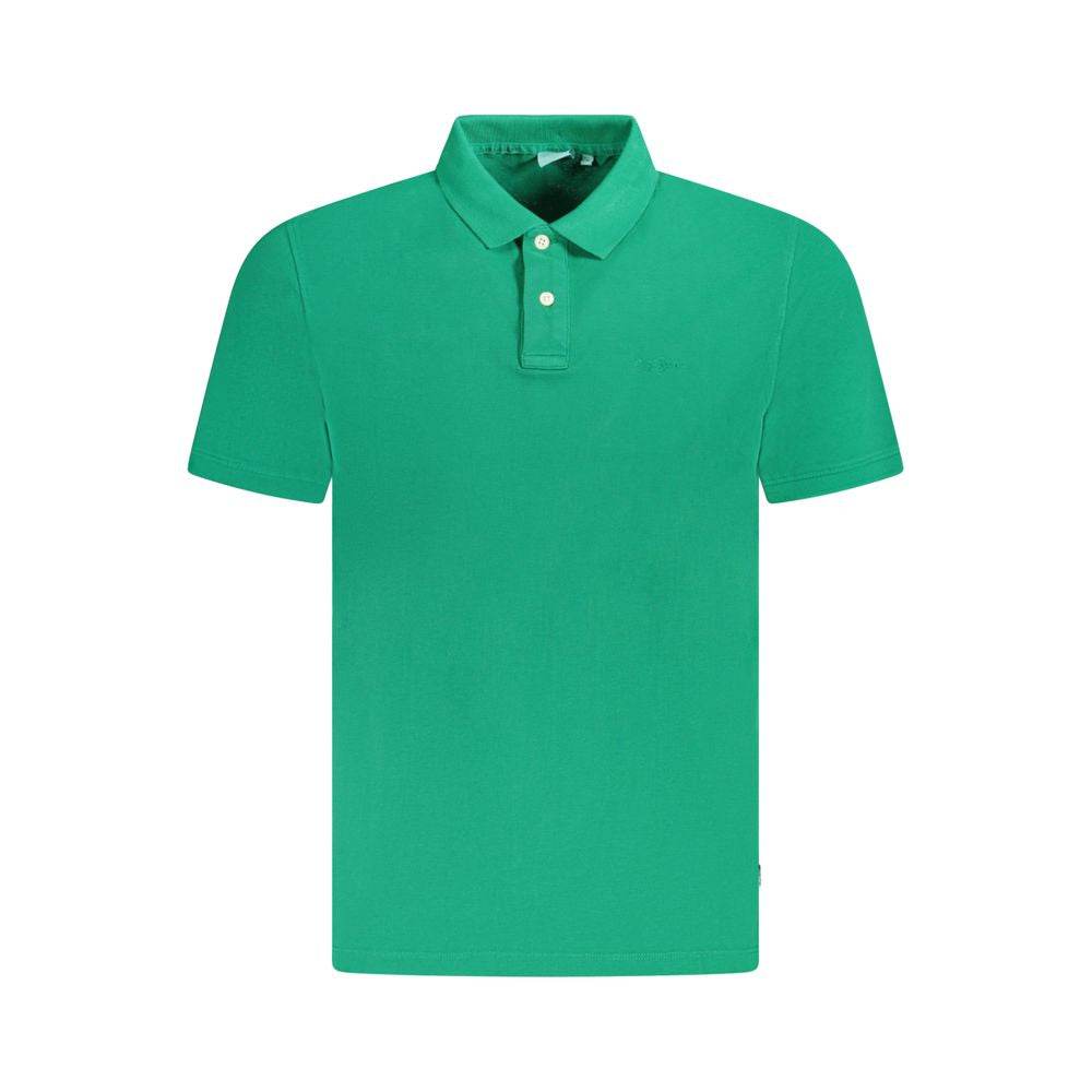 Pepe Jeans Green Cotton Polo Shirt - Hilstor