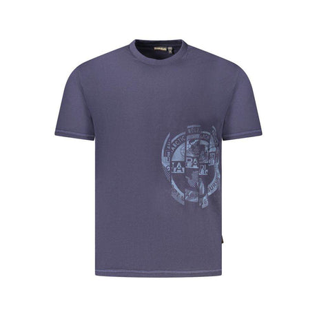 Napapijri Blue Cotton Men T-Shirt - Hilstor