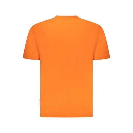 Napapijri Orange Cotton Men T-Shirt - Hilstor
