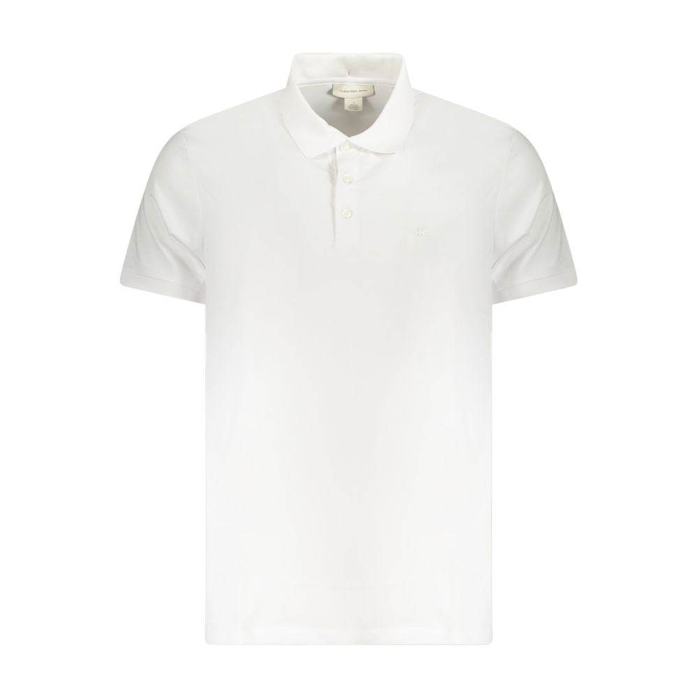 Calvin Klein White Cotton Men Polo Shirt - Hilstor