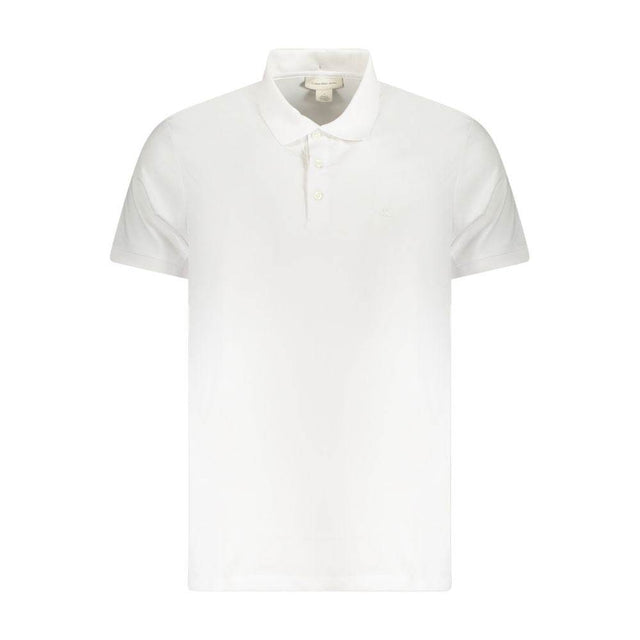 Calvin Klein White Cotton Men Polo Shirt - Hilstor