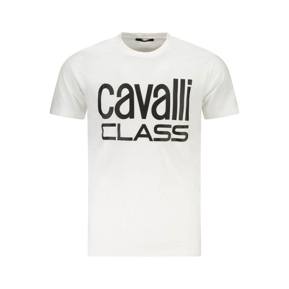 Cavalli Class White Cotton T-Shirt - Hilstor