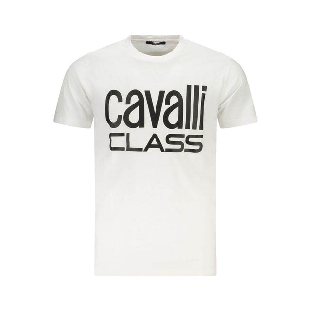 Cavalli Class White Cotton T-Shirt - Hilstor