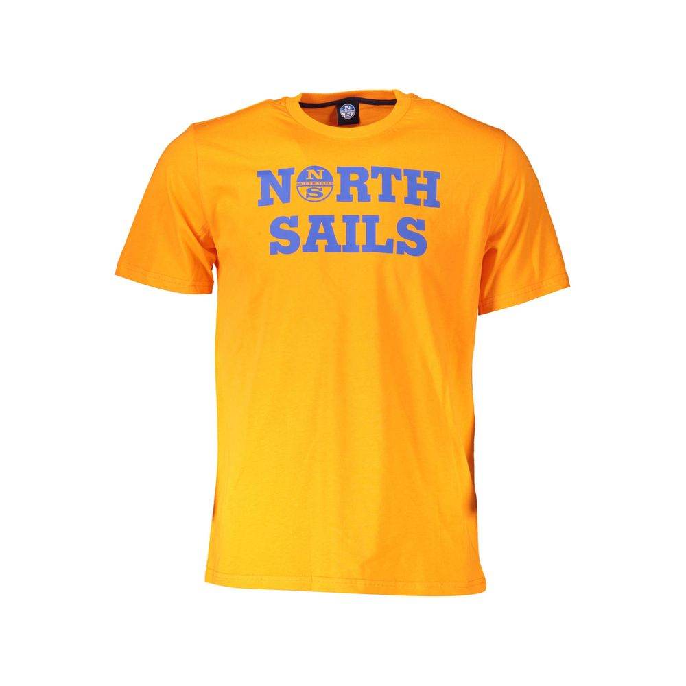 North Sails Orange Cotton Men T-Shirt - Hilstor