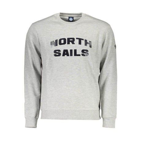 North Sails Gray Cotton Men Sweater - Hilstor