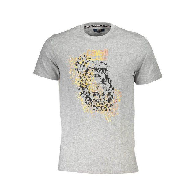 Cavalli Class Brown Cotton Men T-Shirt - Hilstor