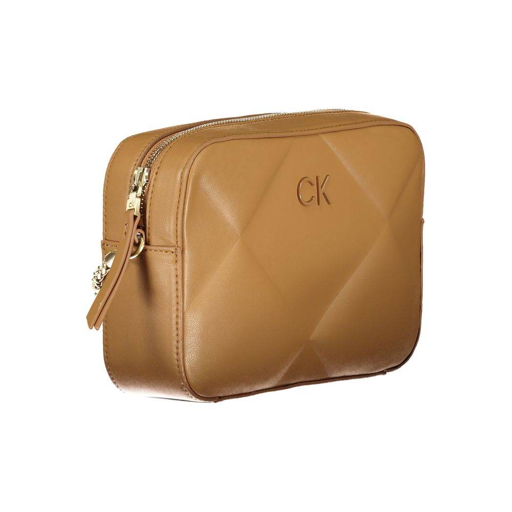 Calvin Klein Brown Polyester Handbag - Hilstor
