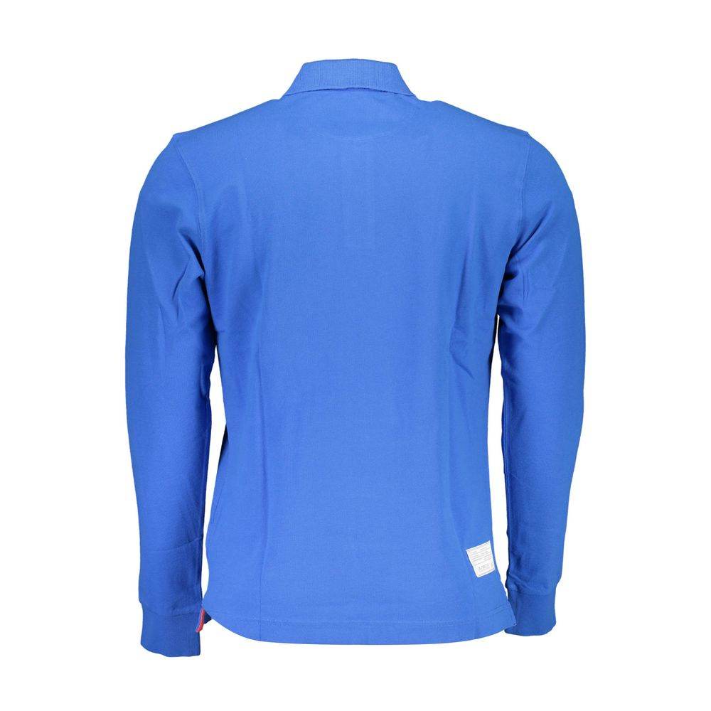 La Martina Elegant Long-Sleeved Polo in Chic Blue - Hilstor