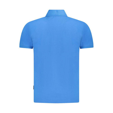 Napapijri Blue Cotton Men Polo Shirt - Hilstor