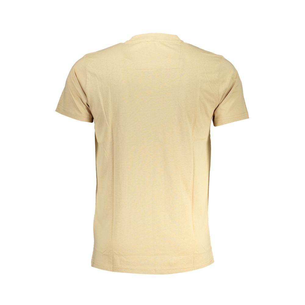 Cavalli Class Beige Cotton T-Shirt - Hilstor