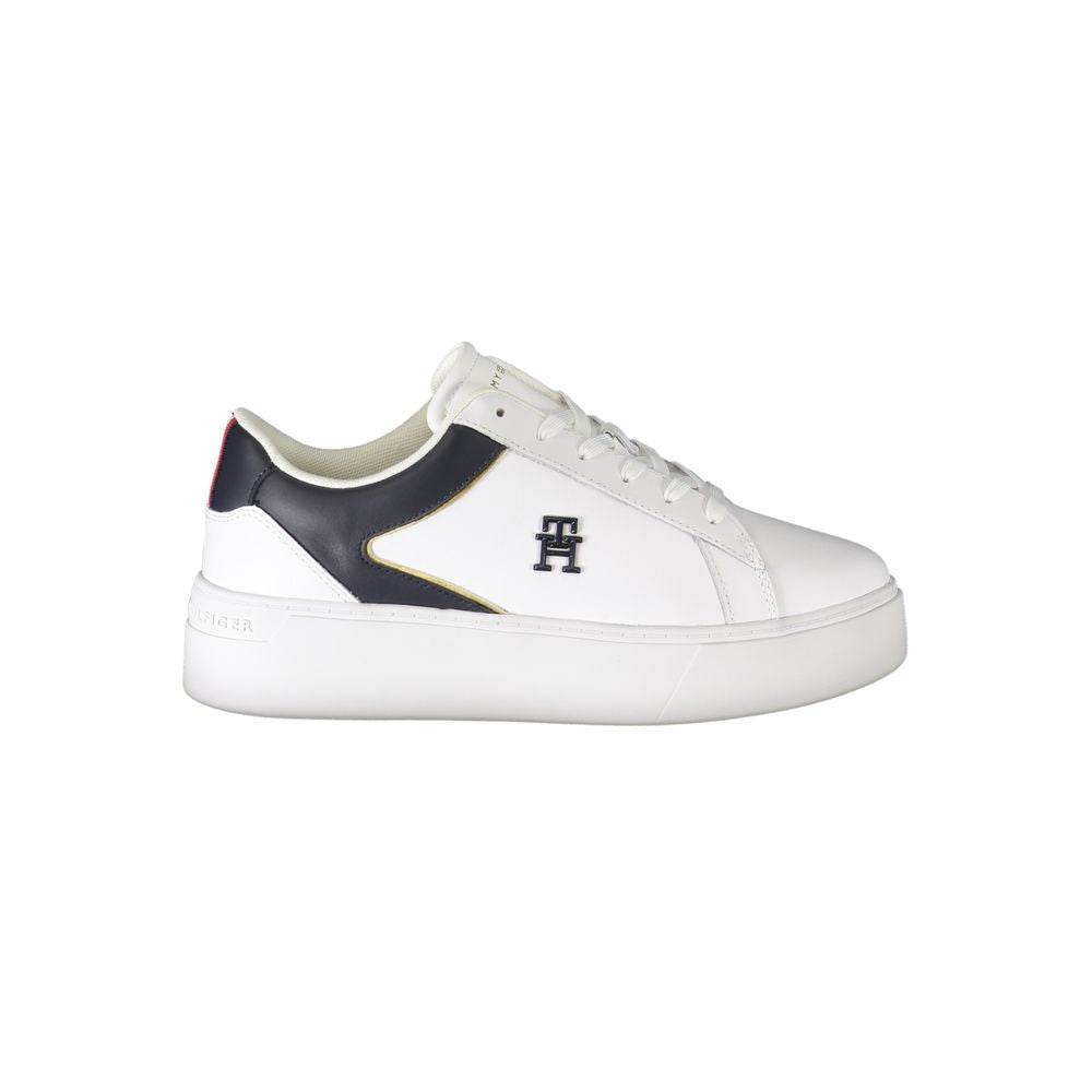 Tommy Hilfiger White Polyester Sneaker - Hilstor