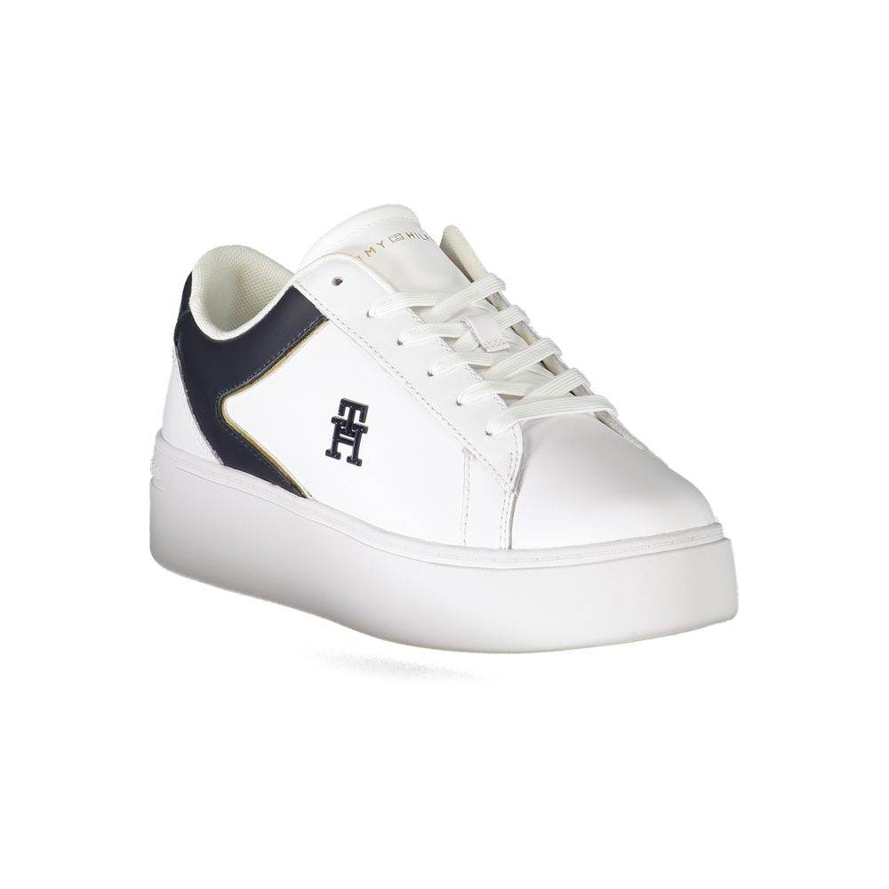 Tommy Hilfiger White Polyester Sneaker - Hilstor