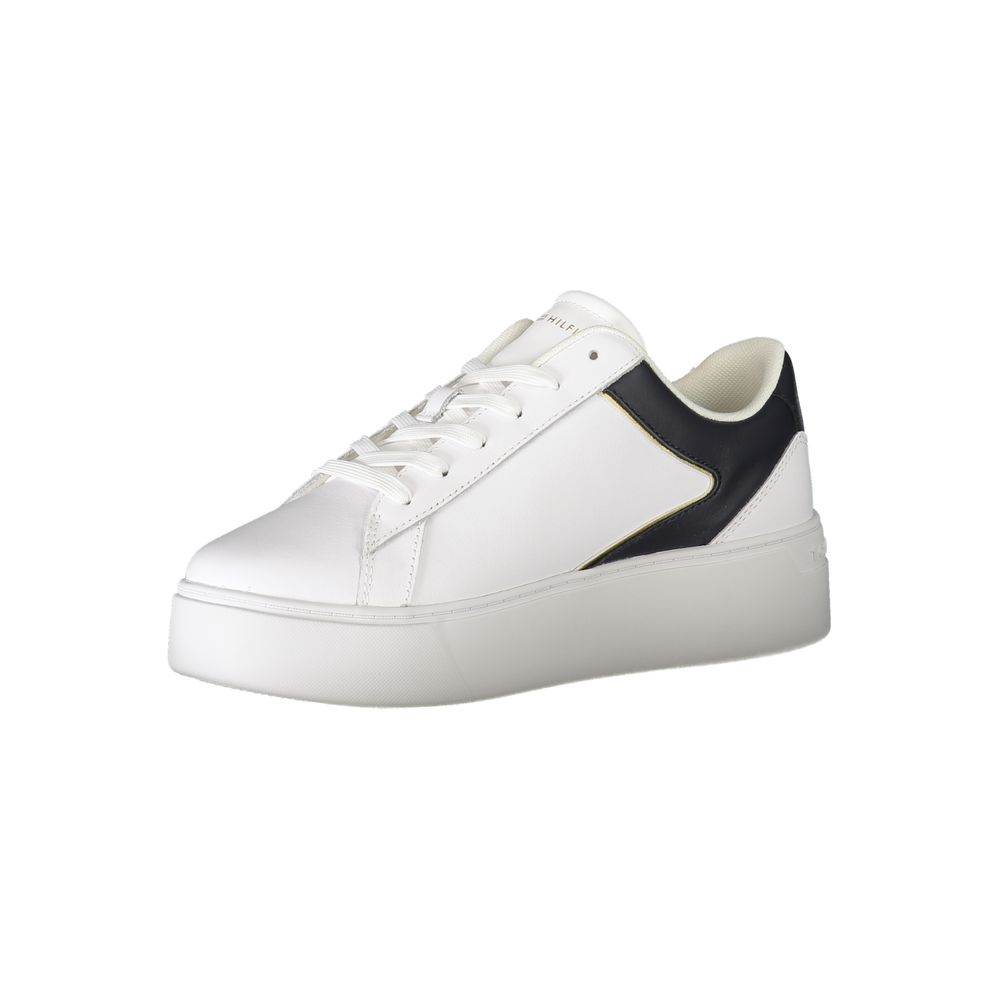 Tommy Hilfiger White Polyester Sneaker - Hilstor