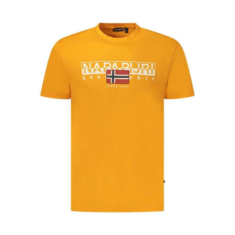 Napapijri Orange Organic Cotton Men T-Shirt - Hilstor