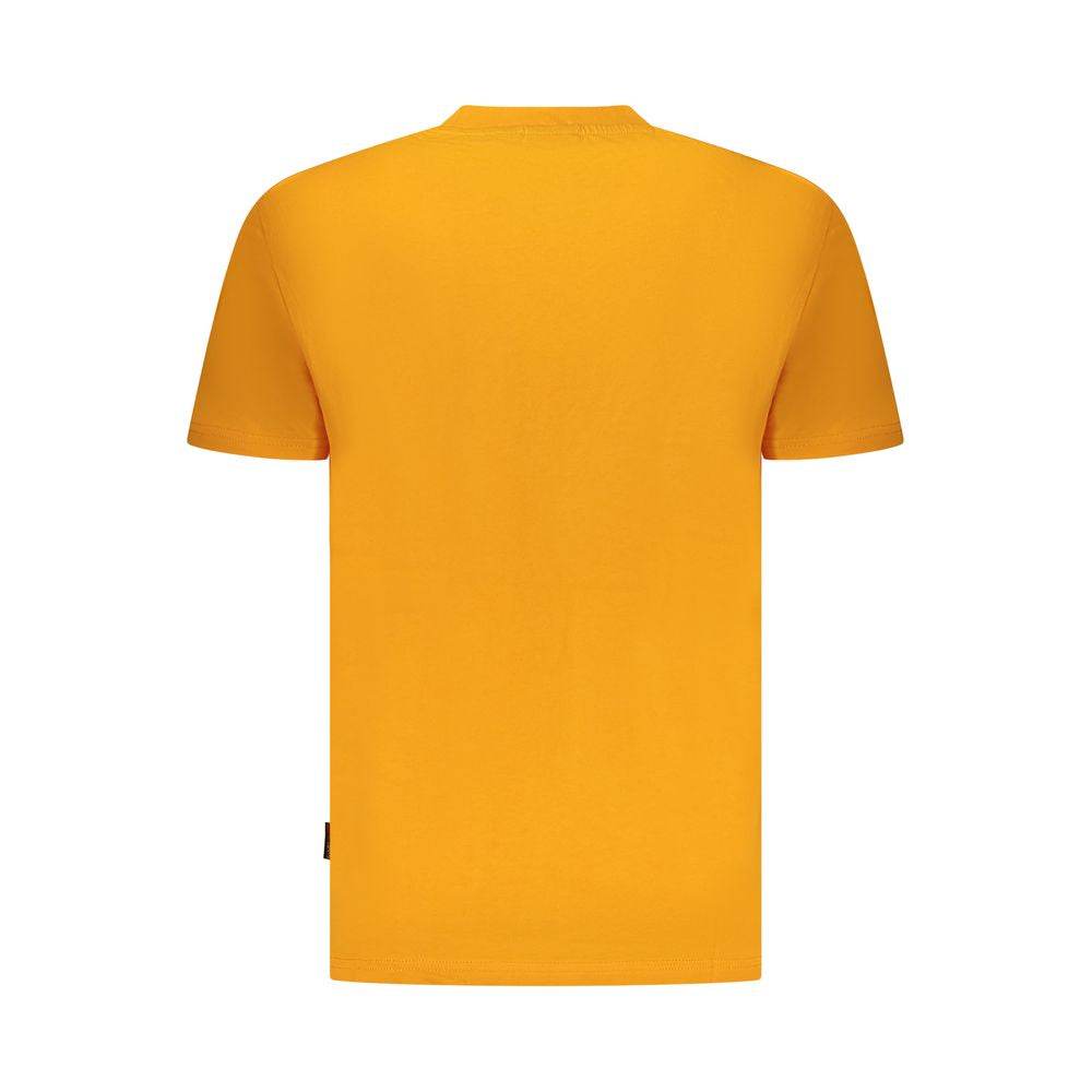 Napapijri Orange Organic Cotton Men T-Shirt - Hilstor