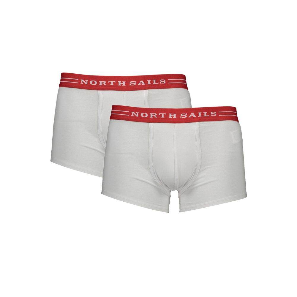 North Sails White Cotton Men Boxer - Hilstor