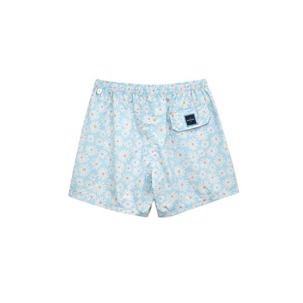 Gran Sasso Blue Polyester Swim Short - Hilstor