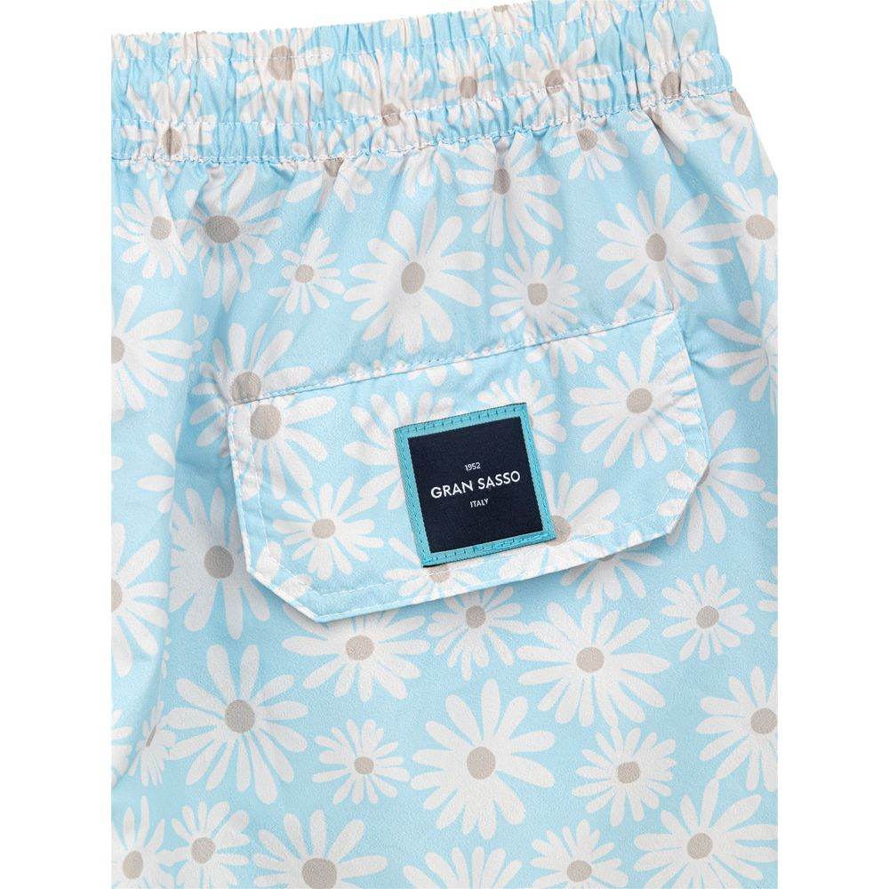 Gran Sasso Blue Polyester Swim Short - Hilstor