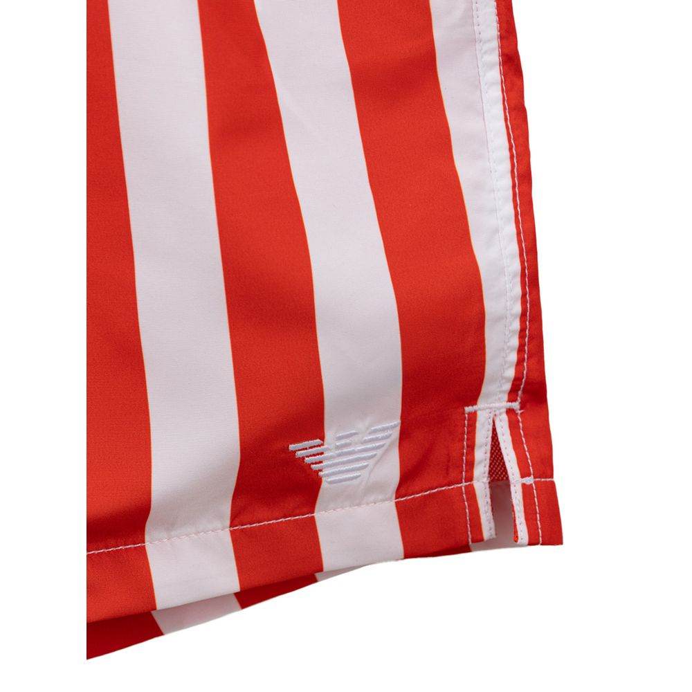 Emporio Armani Red Polyester Swim Short - Hilstor