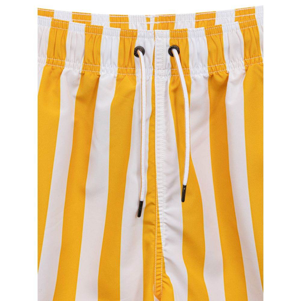 Emporio Armani Yellow Polyester Swim Short - Hilstor