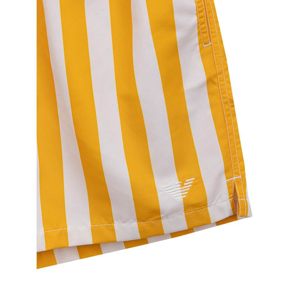 Emporio Armani Yellow Polyester Swim Short - Hilstor