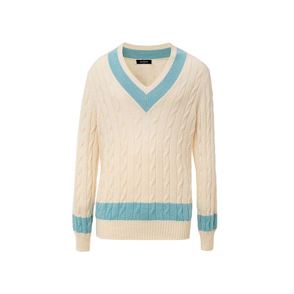 Gran Sasso White Cotton Sweater - Hilstor