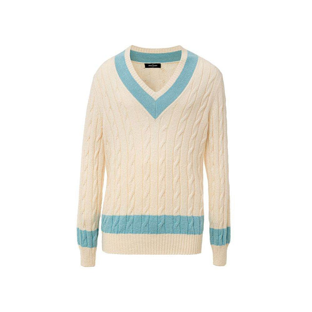 Gran Sasso White Cotton Sweater - Hilstor