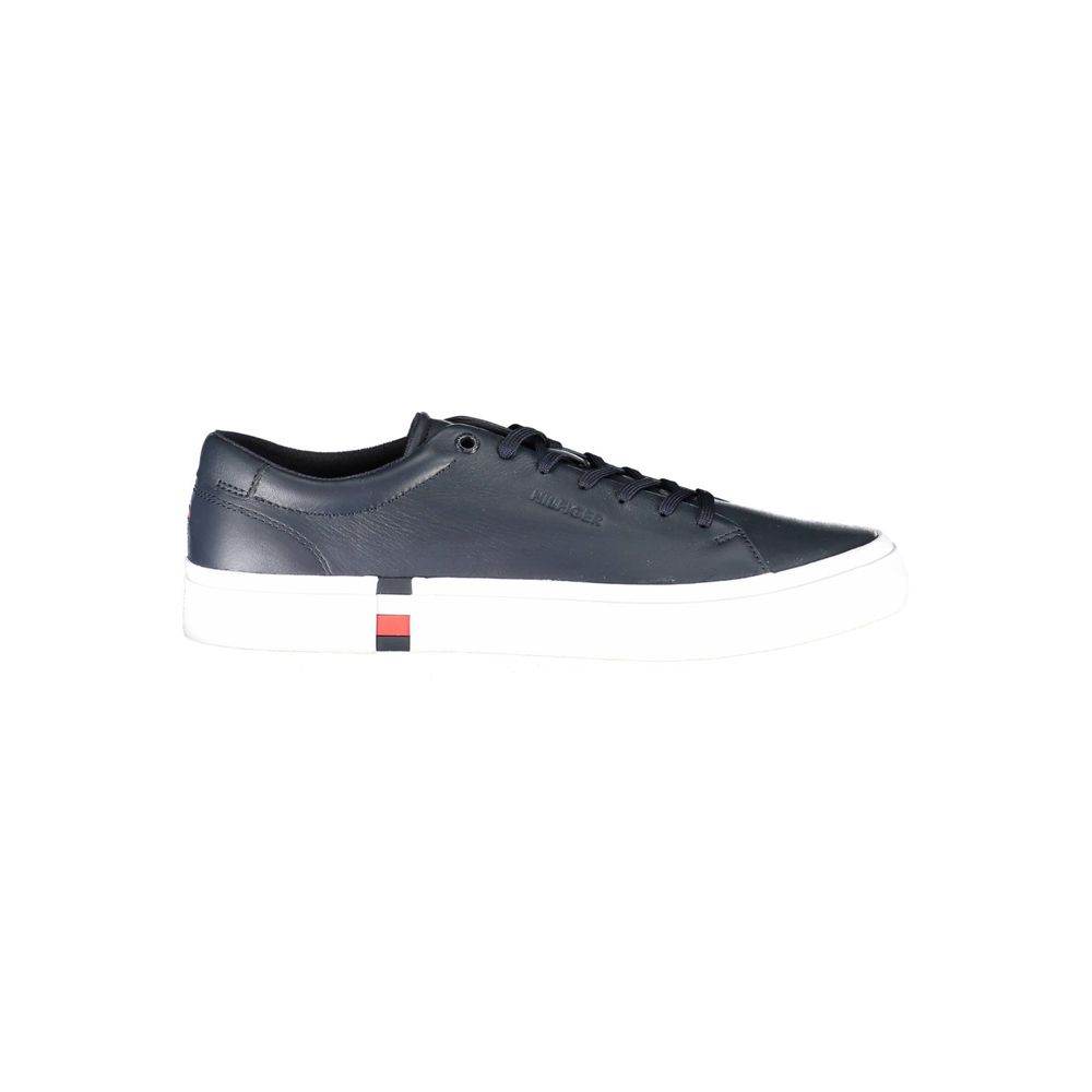 Tommy Hilfiger Blue Leather Men Sneaker - Hilstor