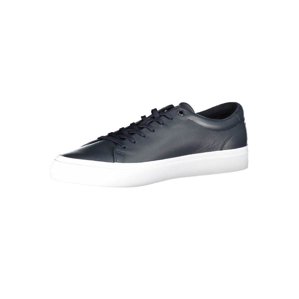 Tommy Hilfiger Blue Leather Men Sneaker - Hilstor