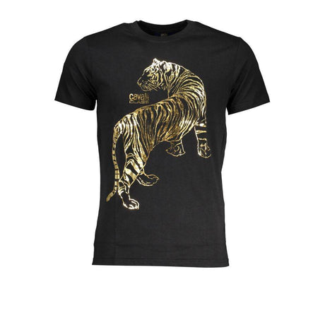 Cavalli Class Black Cotton T-Shirt - Hilstor