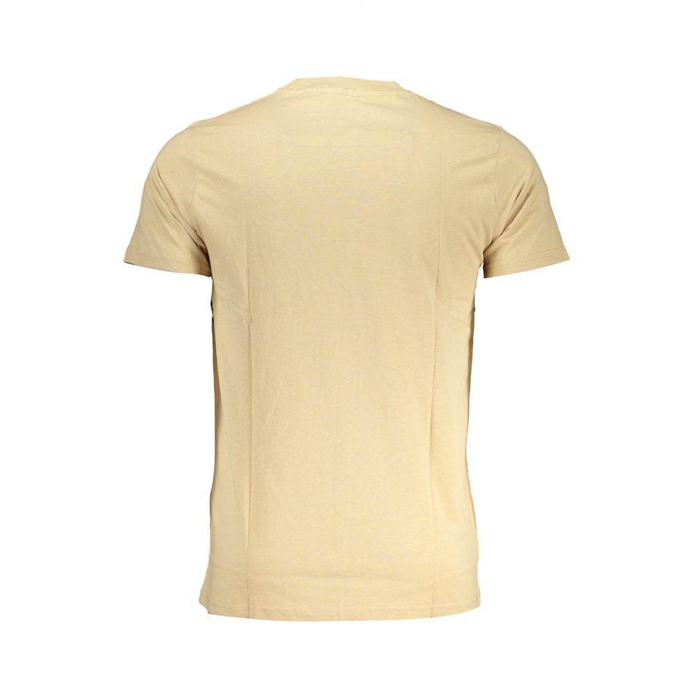 Cavalli Class Beige Cotton T-Shirt - Hilstor