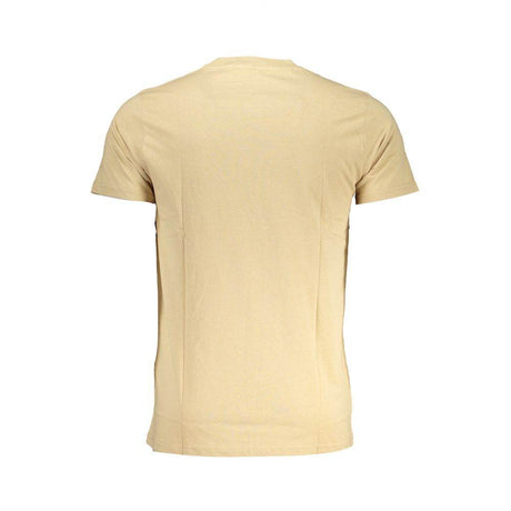 Cavalli Class Beige Cotton T-Shirt - Hilstor