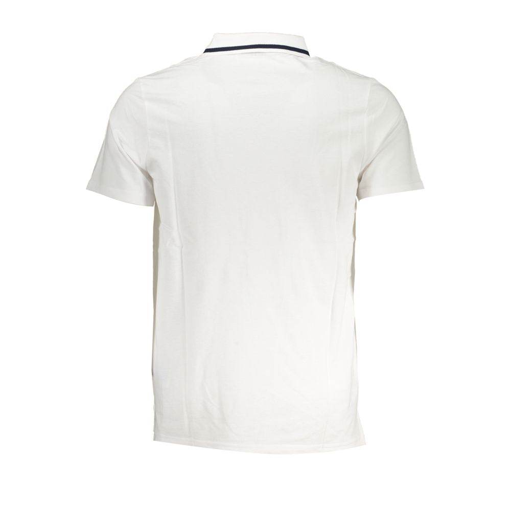 Fila Sleek White Cotton Polo with Contrast Accents - Hilstor