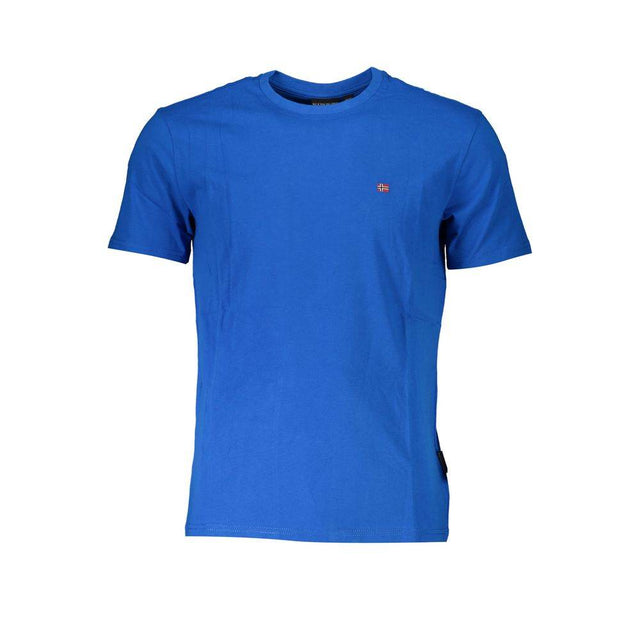 Napapijri Blue Cotton T-Shirt - Hilstor