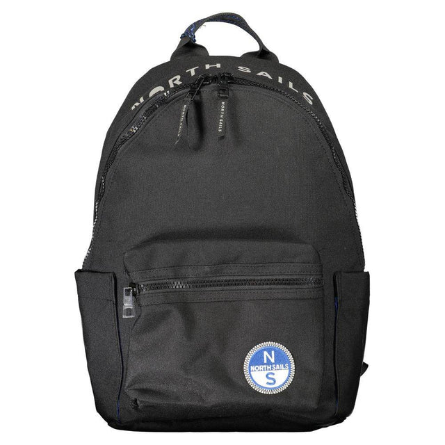 North Sails Black Polyester Men Backpack - Hilstor
