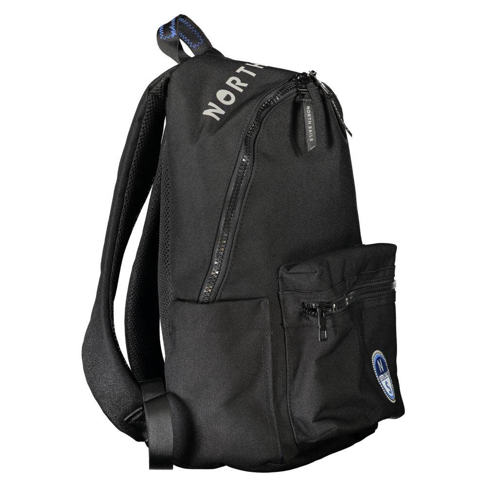 North Sails Black Polyester Men Backpack - Hilstor
